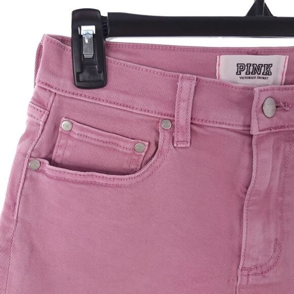 Pink Womens Size 6 Denim Raw Hem Shorts - Picture 2 of 8